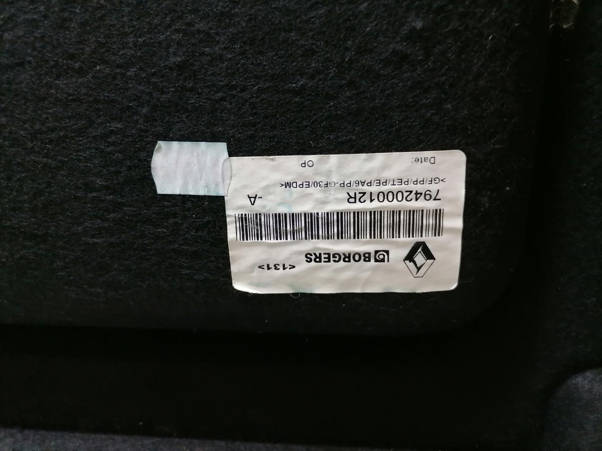 Renault Scenic 3 original Hutablage Wei&szlig; Grau Bj.2009